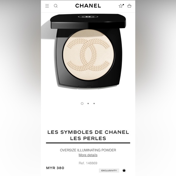 Les Symboles De Chanel Les Perles Oversized Illuminating Powder Pearly White LE - Picture 1 of 15